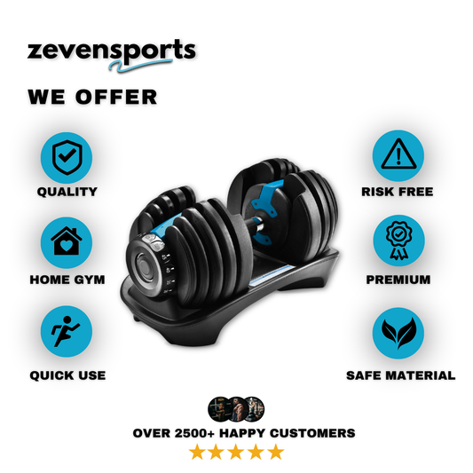 ZEVENBELL | 52.5 lbs Adjustable Dumbbell